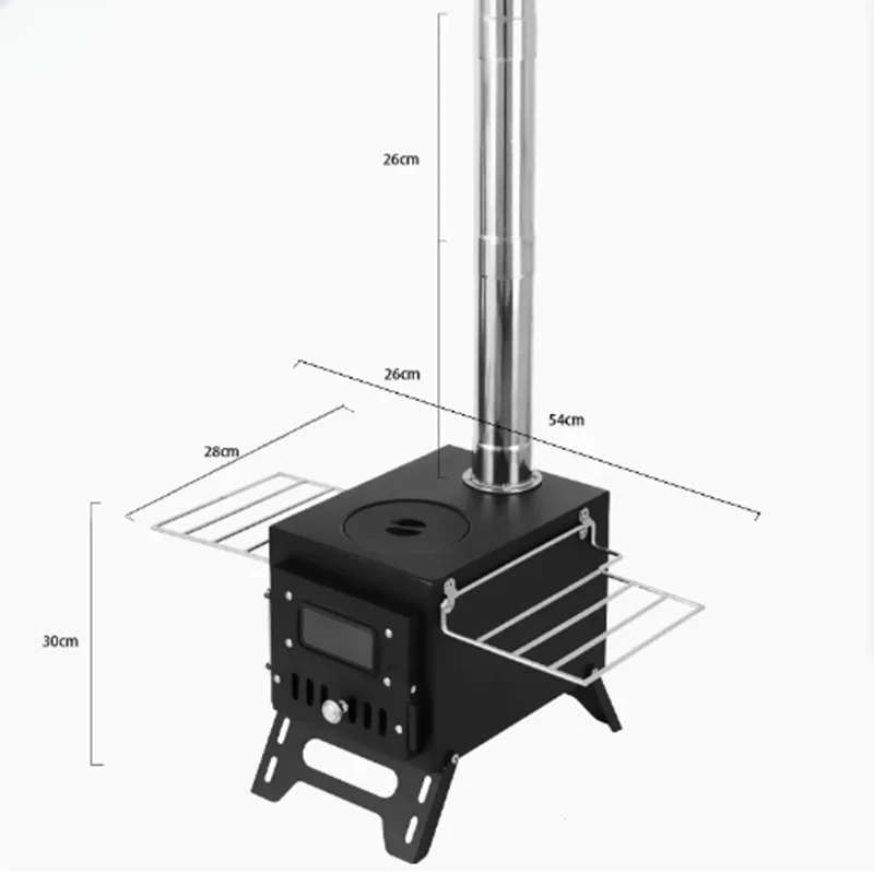 Outdoor camping stove, portable firewood stove, small courtyard barbecue stove