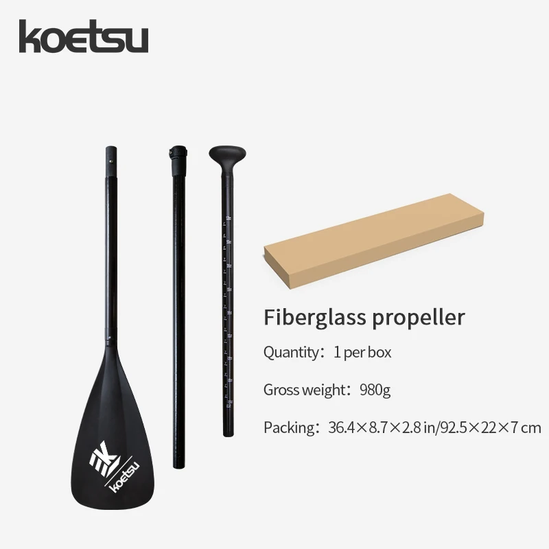 KOETSU Glasvezel Peddel Verstelbaar van 5,5ft tot 6,8ft voor Stand Up Paddle Board Sup Surfplank Verwijderbare Carry