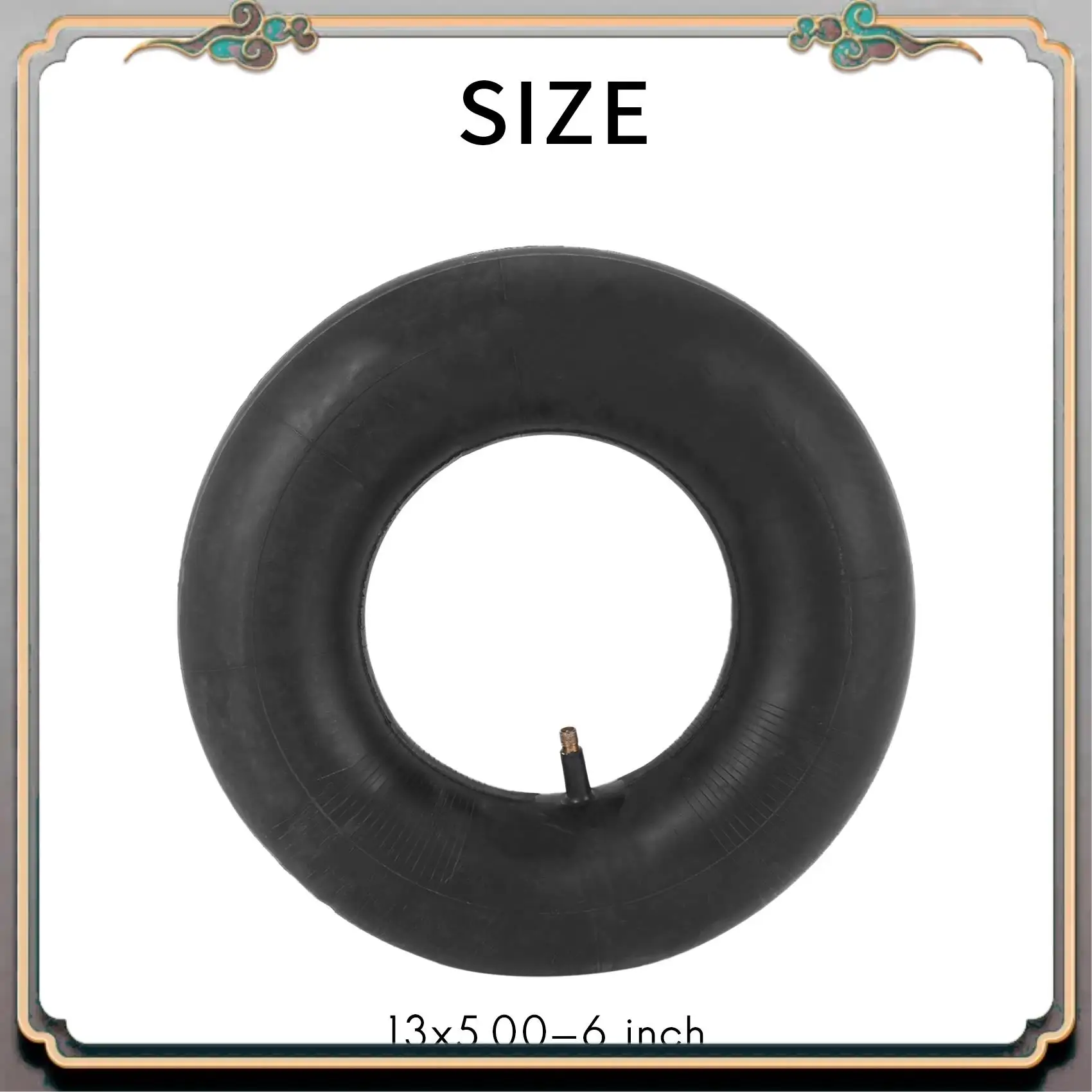 

Reliable-2 PCS 13 X 5.00-6 Inch Heavy Duty Inner Tube With TR-13 Straight Valve Stem - For Wheelbarrows, Mowers, Hand Trucks