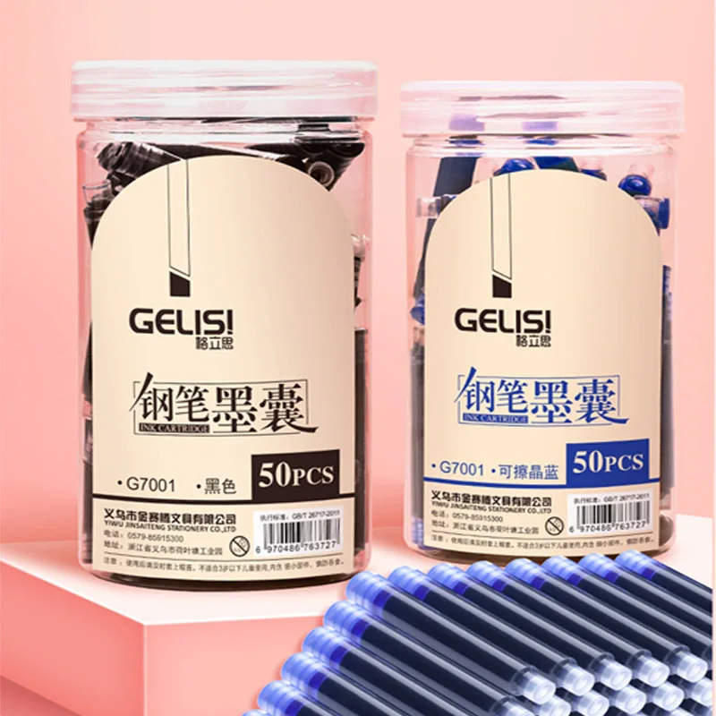 

Большая емкость для практики каллиграфии, универсальная черная, синяя авторучка, чернильный мешок, стираемый студенческий письменный офис, канцелярские принадлежности
