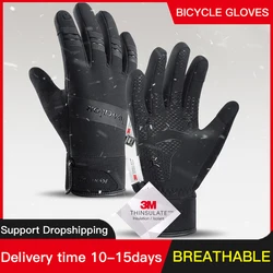 3M-Gants Noirs Imperméables pour Homme, Chauds, Cyclisme, Sports de Plein Air, Course à Pied, Moto, Ski, Écran Tactile, 506, Hiver