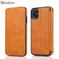 Magnetic Wallet Case for iPhone 11 14 15 16 17 Pro Max 12 13 Mini 14 15 16 Plus XR XS Max Case Leather Full Enclosed Flip Cover