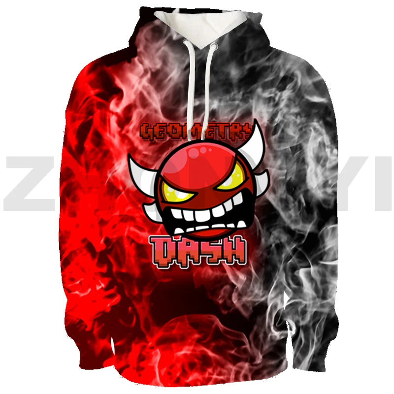 

New Cartoon Game Angry Geometry Dash 3D Print Hoodies for Men Clothes Harajuku Fashion Sweatshirts Women Tracksuit Y2K Hoody Top