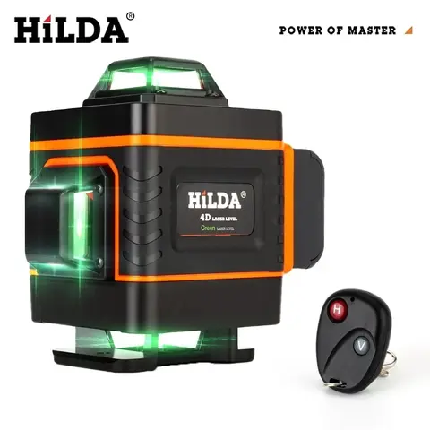 4D Green Laser Level with Cross Line and Self-Leveling HILDA