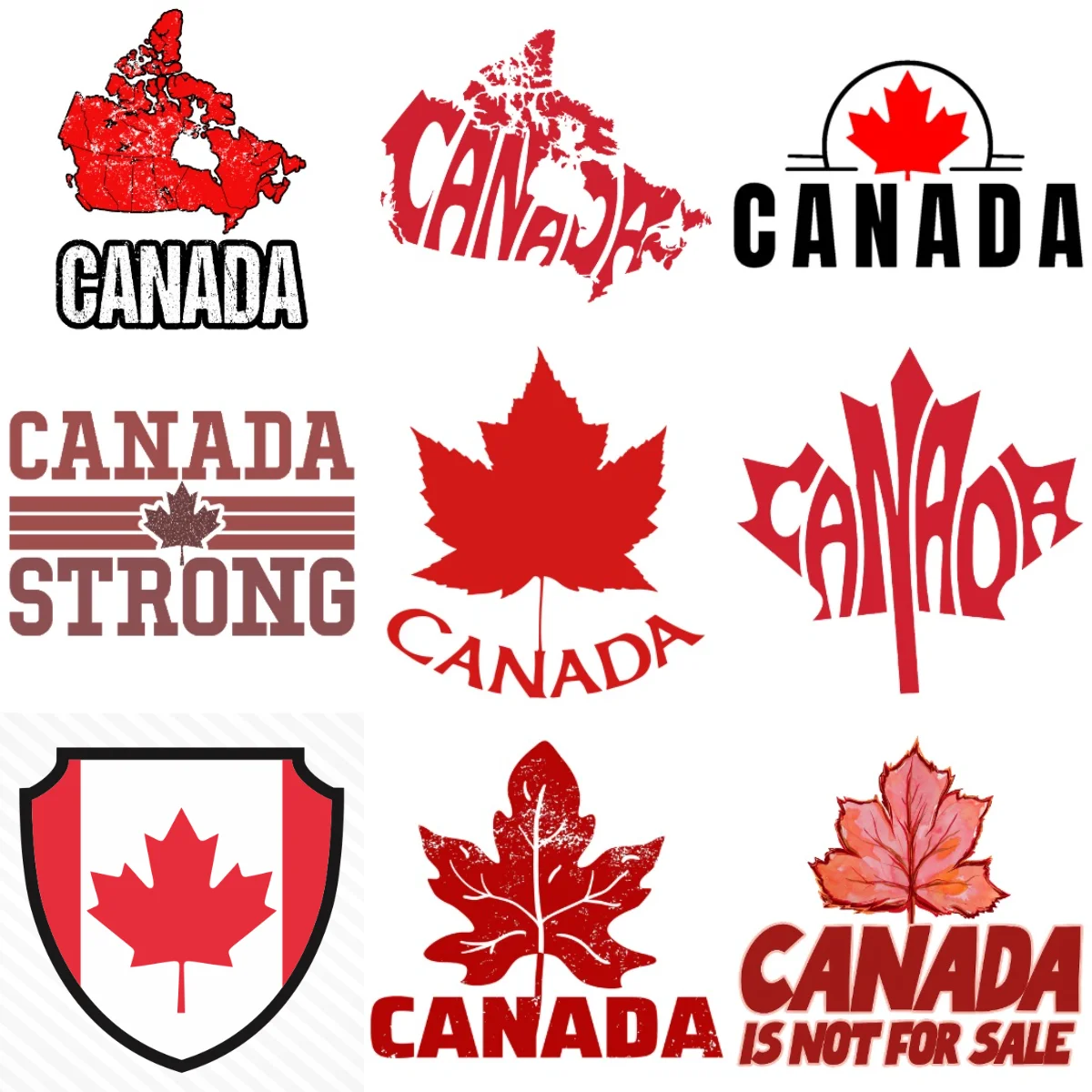 

Canada Flag Map Maple Leaves Creative Sticker for Decorate Car Motorcycle Bicycle Helmet Window Fridge Decal Accessorie