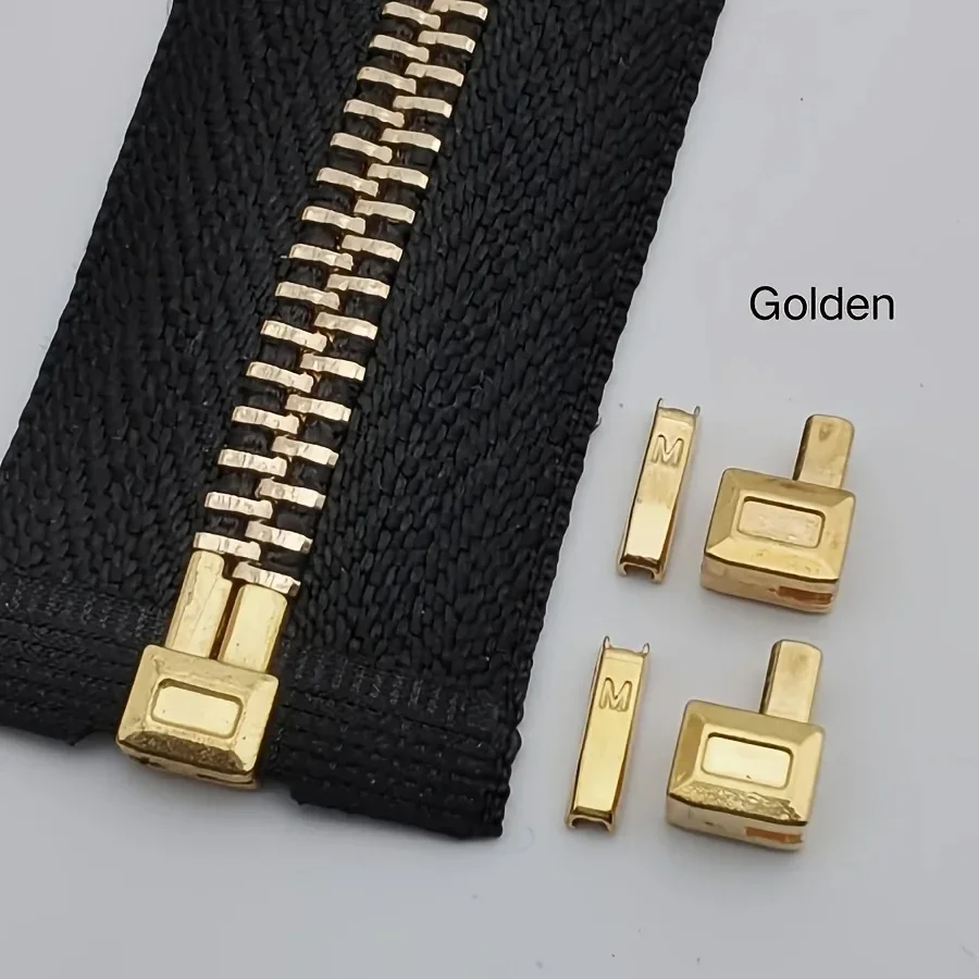 Set Premium Metal Zipper Heads Gold Silver Bronze Black - Durable Smooth for DIY Clothing Luggage Repair image 5
