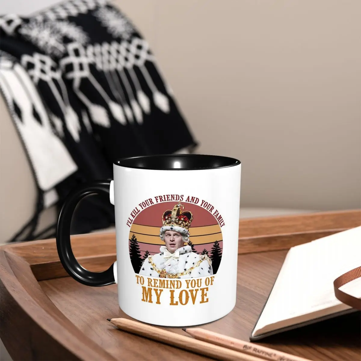 King George Hamilton I'll Kill Your Friends And Your Family Mug Ceramic Coffee Cups Tea Mugs Milk Cup Drinkware Gifts for Friend