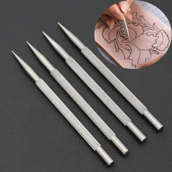 Leather Carving Pattern Tracing Line Marking Positioning Stainless Steel Pen Diy Manual Leather Goods Making Auxiliary Tools