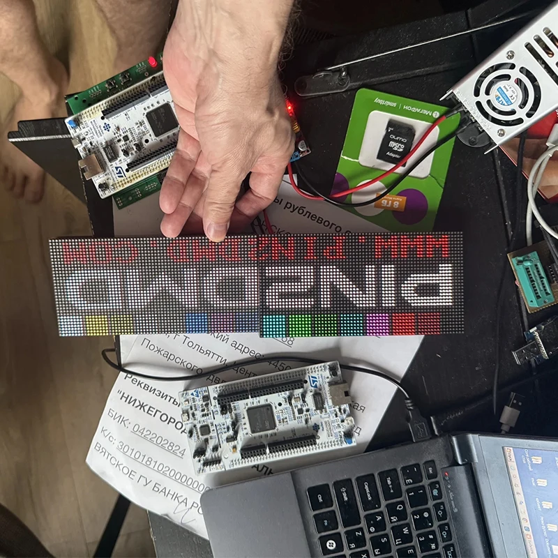 2 stks/partij P2.5 RGB Full Color SMD2121 64x32 Pixels 1/16 Scan LED Module voor PIN2DMD Game Console 128*32 dots Matrix Panel