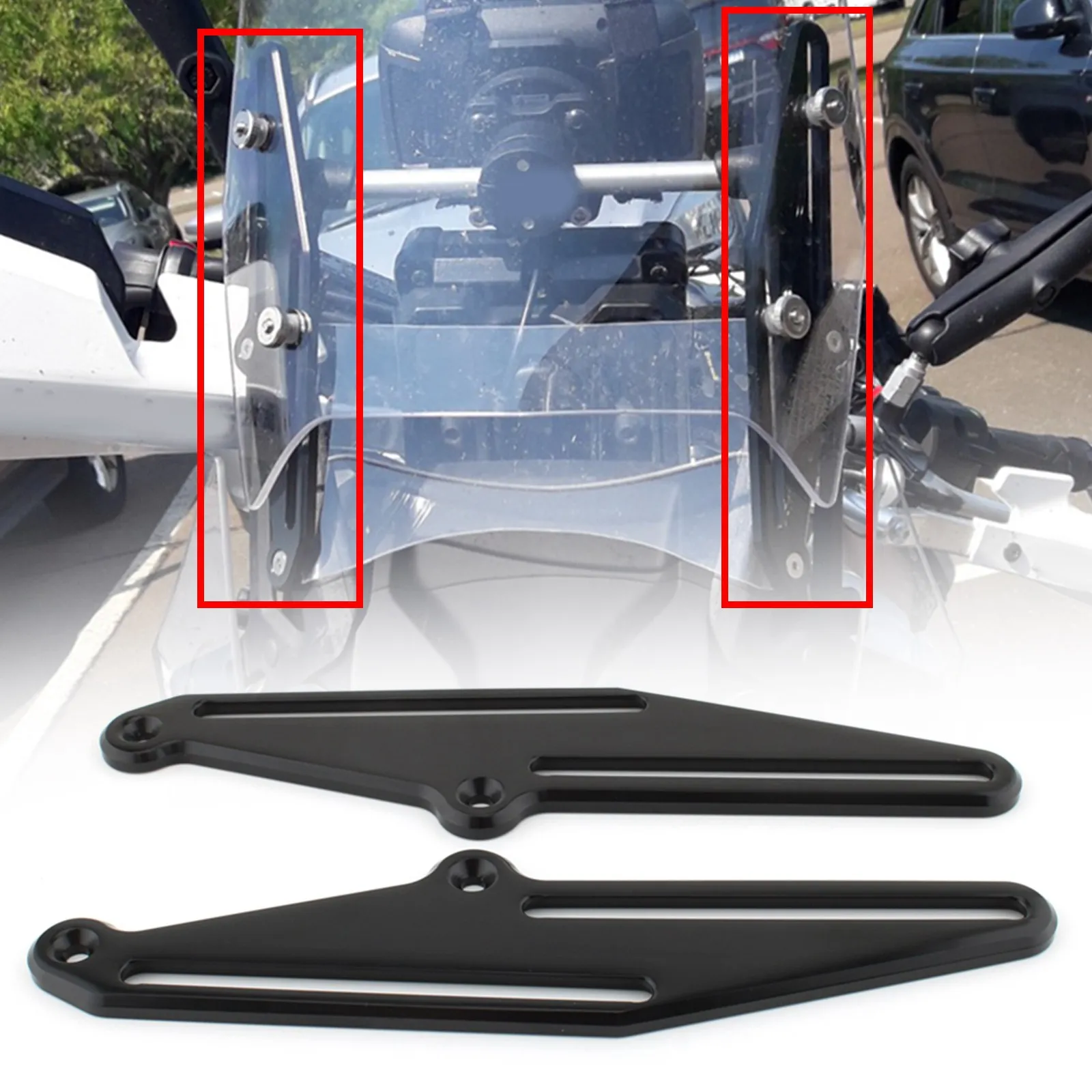 For Yamaha Tenere 700 / XT700Z 2019-2021 Windshield Screen Bracket Mount Adjuster Aluminum 4