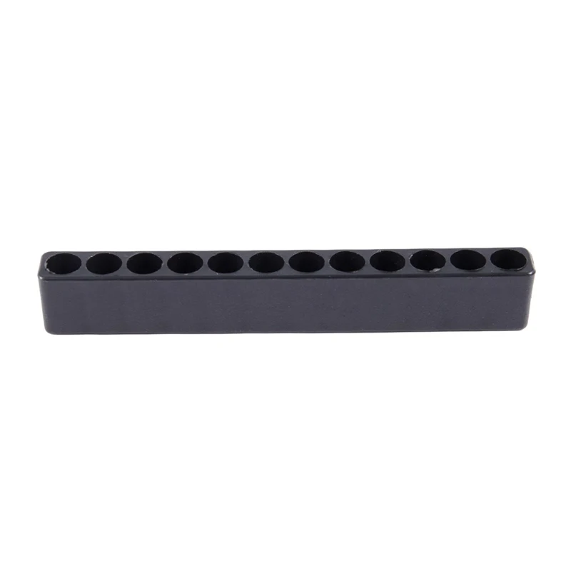 10pcs 12-Hole Screwdriver Bit Holder Box Block Black For Six Angle 6.35mm Handle