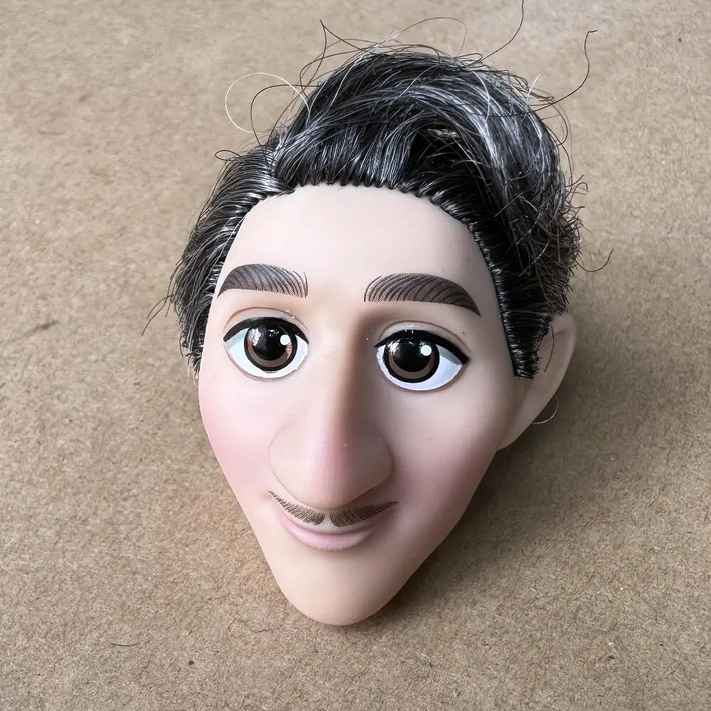 DIY 1/6 Movie Prince Princess Doll Head with Different Skin Tone And Colorful Hair for 30cm Body Kids Birthday Toy Gift