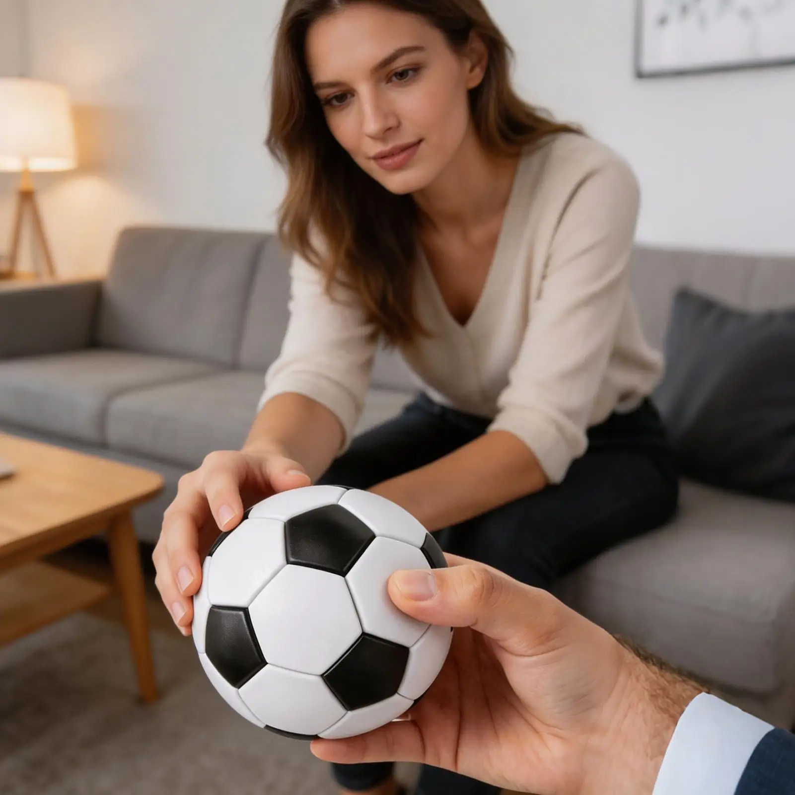 Clicker Fidget 3D Printed Funny Mini Soccer Relaxing Sensory Toy For Classroom Prizes Stocking Stuffers Party Favors Home Office
