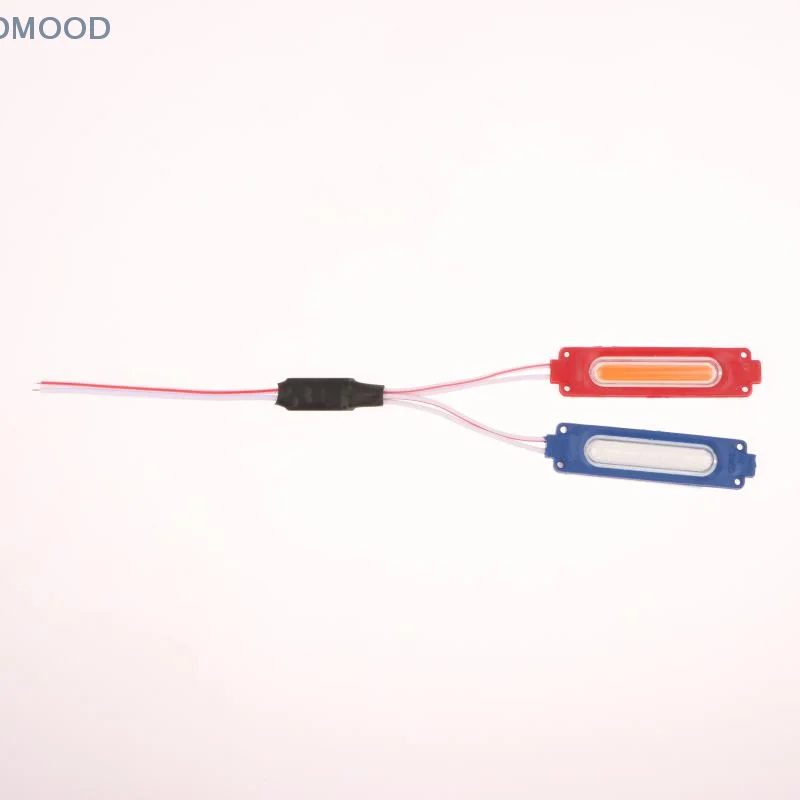 1 Piece 1 To 2 Vehicle Warning Flash Lamp 12V COB Red Blue Strobe Lights For Car Moto Bike Grille Decor Atmosphere Lighting