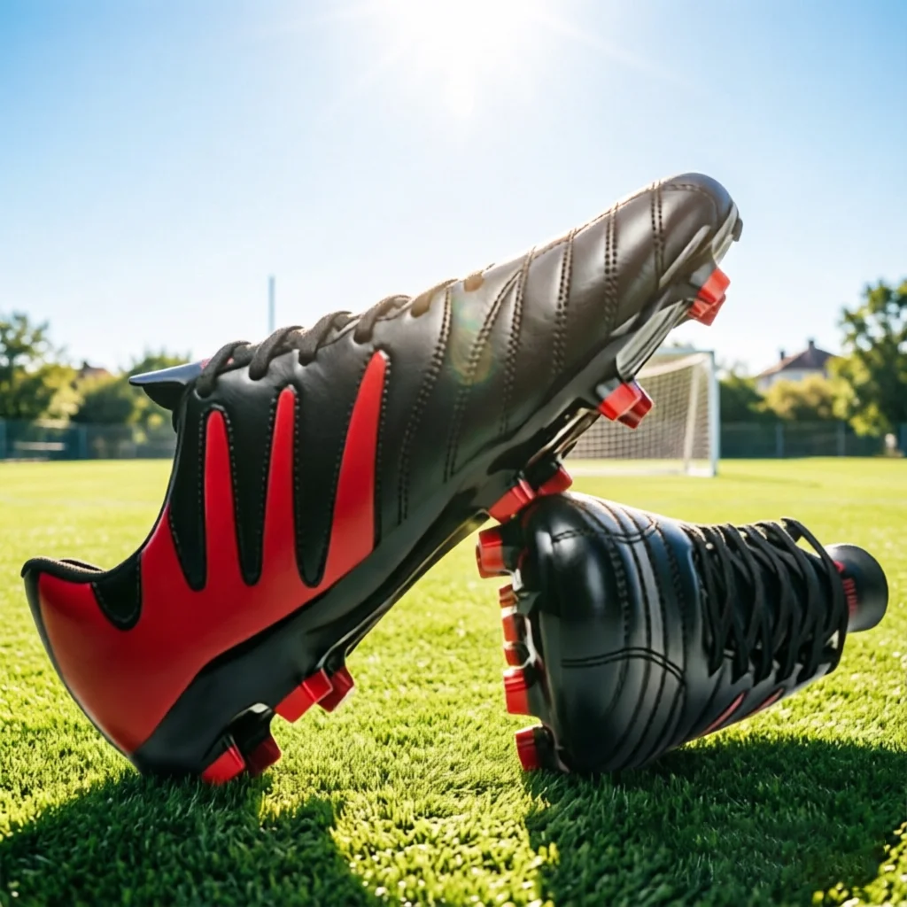 High Grip Youth Football Boots PU Fabric Upper TPU AG FG Long Studs Wear-Resistant Anti-Slip Durable Outdoor Training Cleats