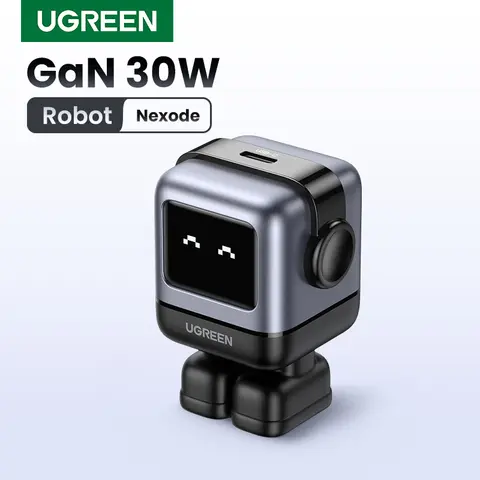 【US Plug】UGREEN 30W 65W GaN Charger Robot Design PD3.0 Fast Charger PPS for iPhone 17 16 Macbook Laptops Samsung XiaomiTablets