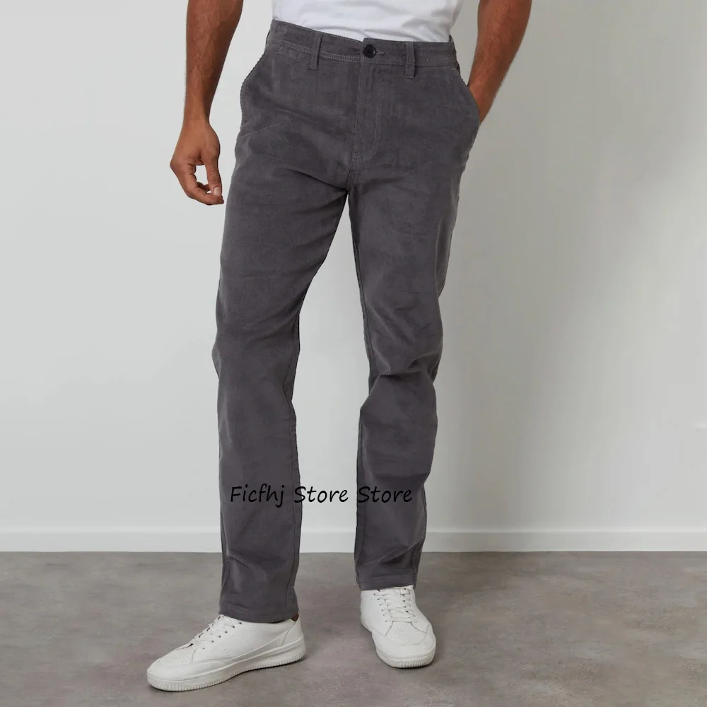 

Work Pants for Man Trousers Straight Leg Classic Men's Pants Corduroy Fabric Business Casual Trouser Tailoring Clothing