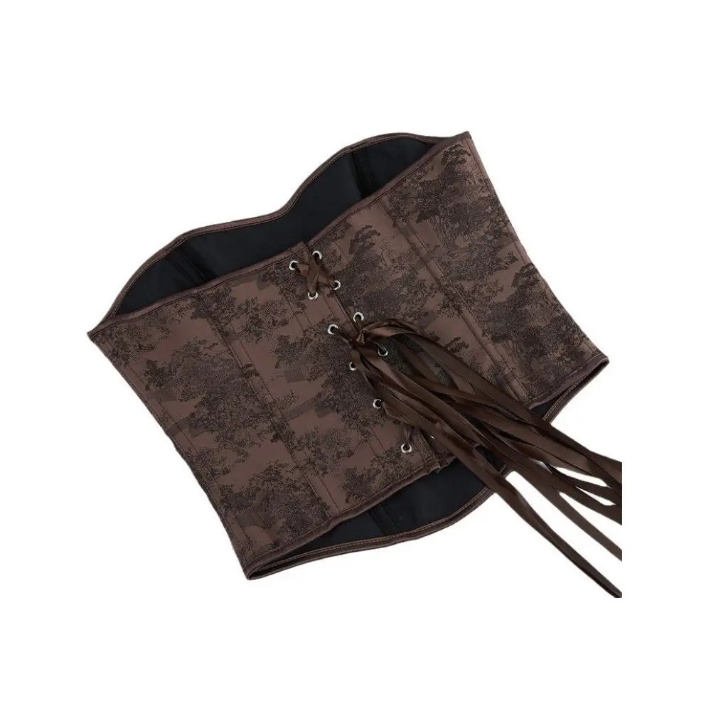 مشد بدون حمالات مطبوع بلون القهوة للنساء في عيد الميلاد والهالوين