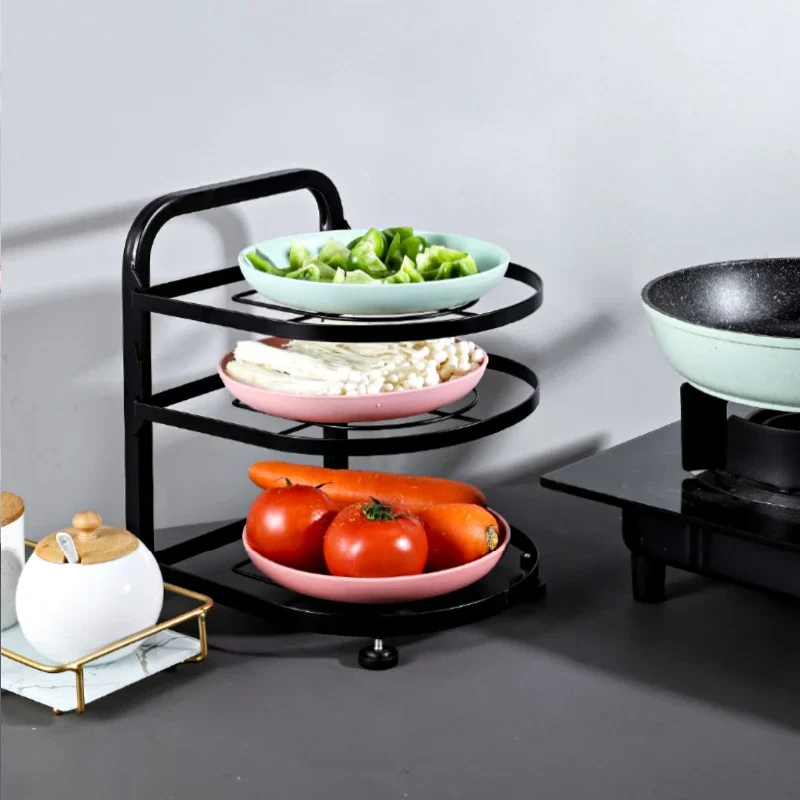 Creative Hot Pot Side Dishes Racks Home Kitchen Preparation Racks Foldable Multi-layer Organizer Accessories Dishes Storage Tool