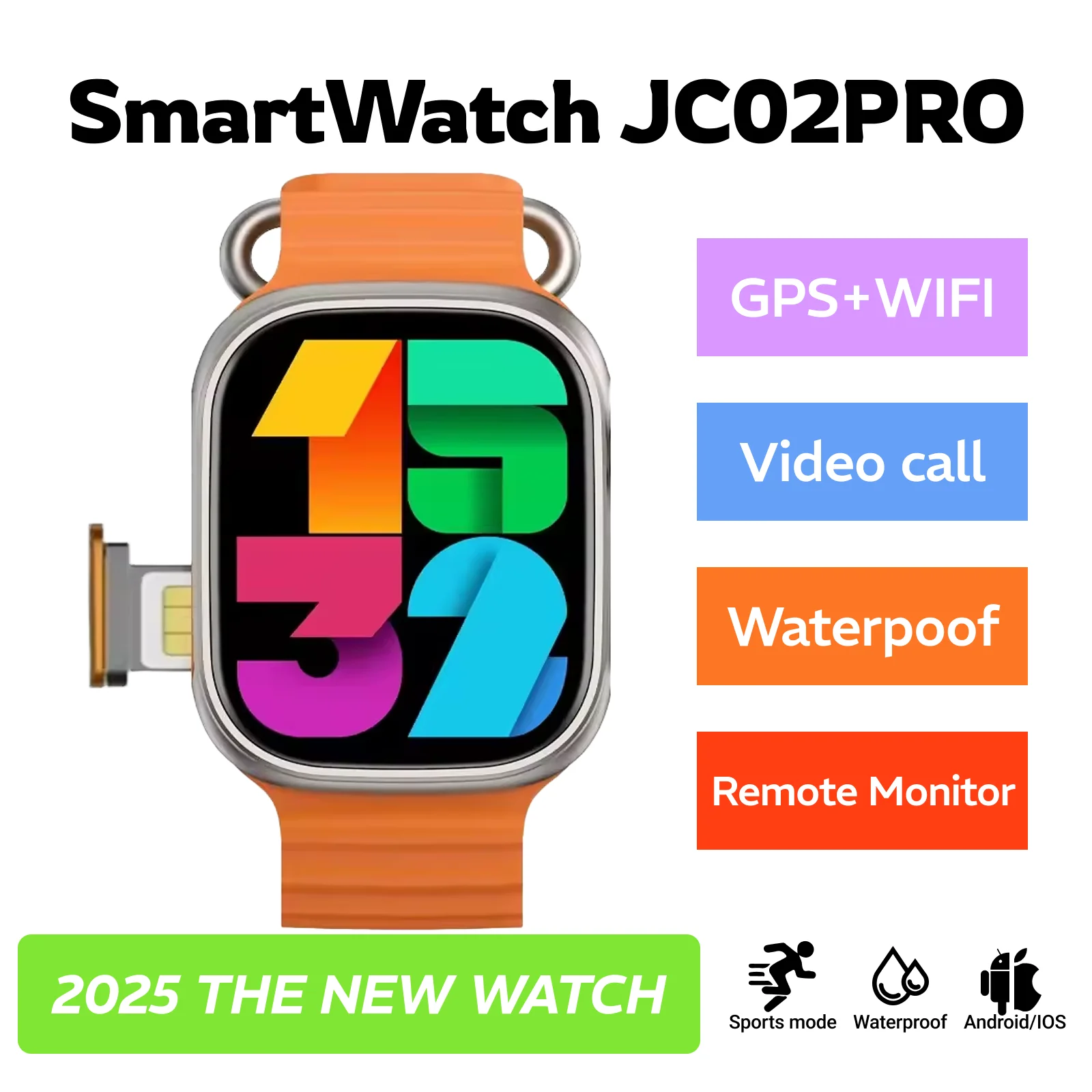 

JC02Pro Смарт-часы 4G/5G Andorid 10.0 800 Вт Камера WIFI GPS Положение Сердечного ритма Google Player Приложение Загрузка S10 Ultra Smart Watch