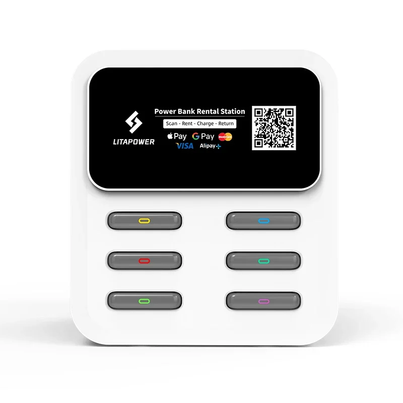 

Mobile Phone Power Banks Rental Charging Station 8 Slots Power Bank Station with Screen
