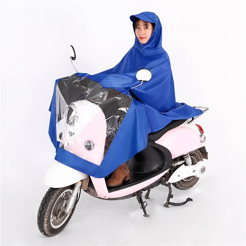 Elderly Mobility Scooter Waterproof Rain Poncho Hooded Large Raincoat Wheelchair Rain Cover Electric Bike Cycling Rainwear