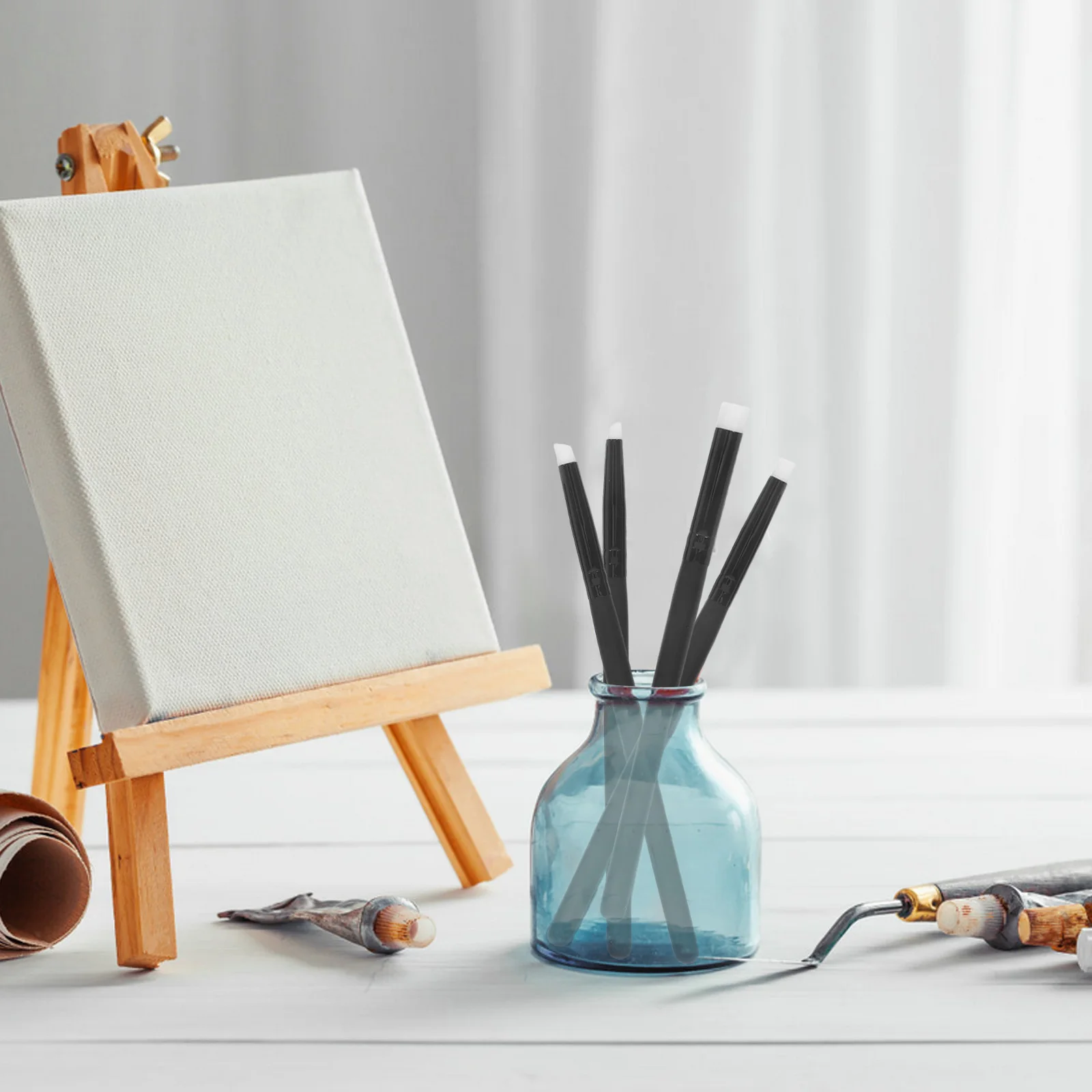 

6Pcs Miniature Paint Brushes Set High Density Detailing Tools for Painting Supplies Craft Blending Brush Kit Art Projects