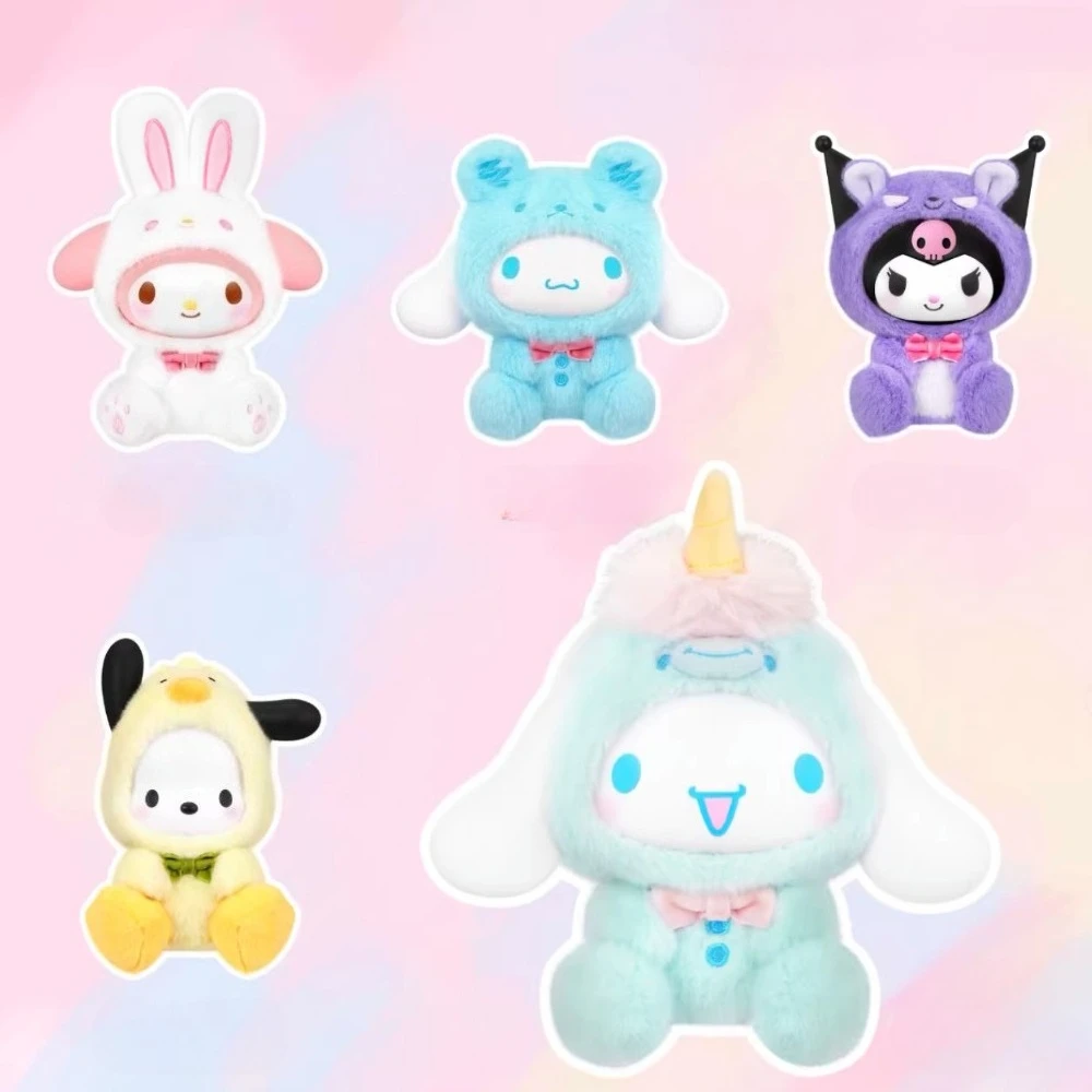

Серия Sanrio Characters and Friends: Слепая коробка с милыми плюшевыми фигурками, куклами и сувенирами, украшение для рабочего стола, модная игрушка, подарок, таинственная коробка