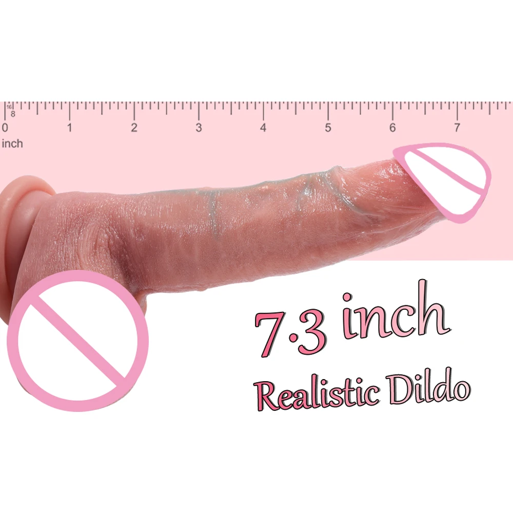 Realistic Soft Penetrating Dildo Skin Feeling Big Penis G-spot Stimulation Silicone Anal Stimulator Sex Machine Female Sex Toys