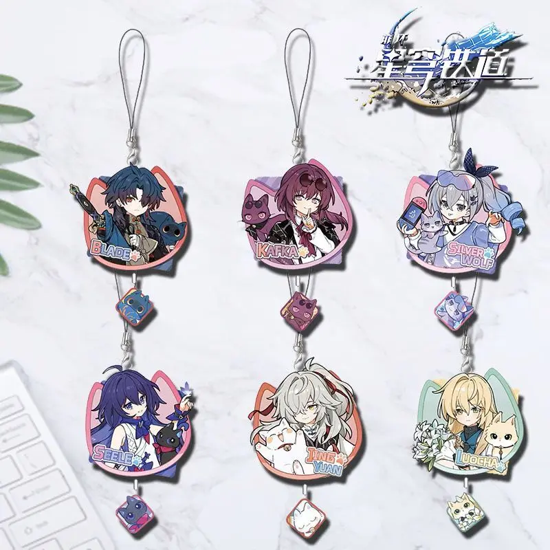 Honkai: Star Rail Anime Kafka Blade Silver Wolf Luocha Seele Acrylic Model Keychain Backpack Pendant DecoratioGift Toy