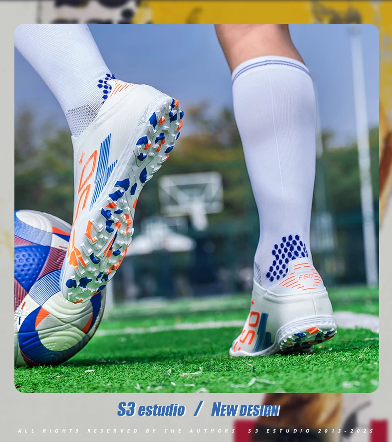 Neue Herren-Fußballschuhe Rutschfeste Sneakers Trainingsschuhe Bestseller Fußballstiefel Leichte Hochwertige Rasenplatzschuhe Mittelhohe Outdoor-Schuhe – Detail 40