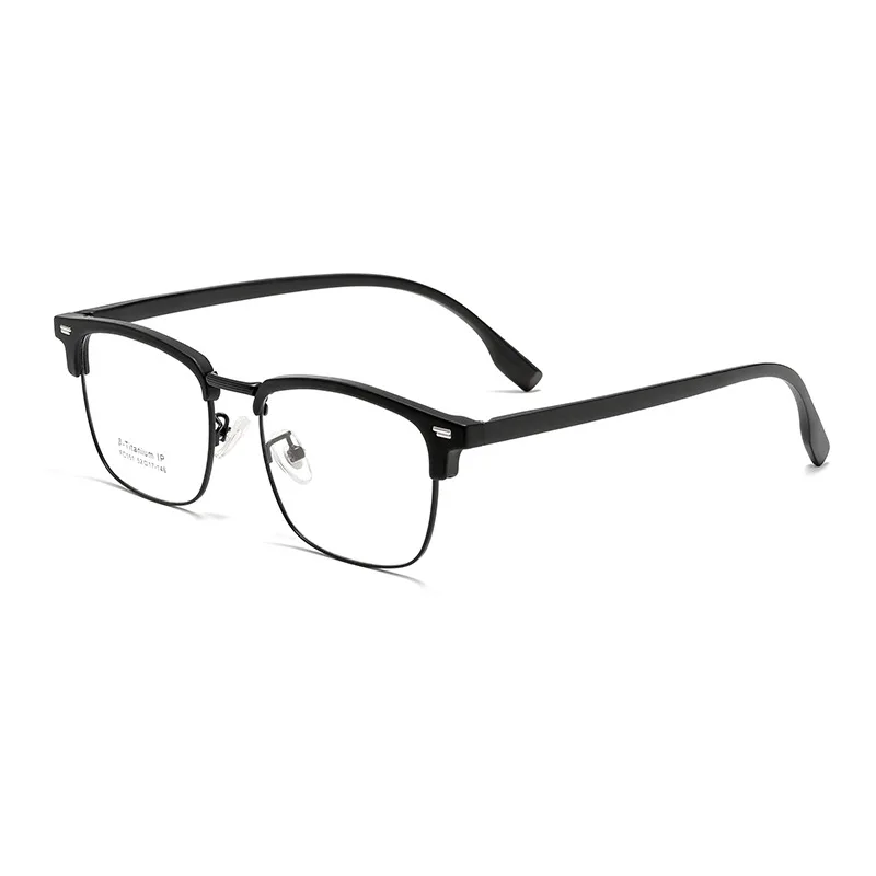 Retro Business Eyebrow Full Frame High End Ultra Light Myopia Hyperopia Anti Blue Light Prescription Optical Progressive Glasses