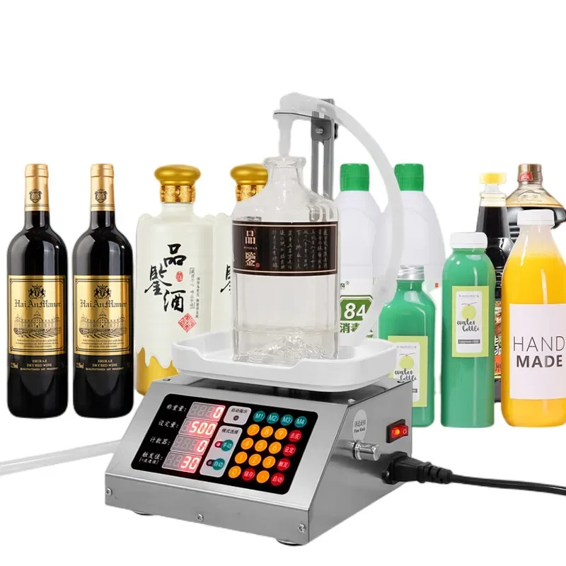 5-1000ml (5g-1000g) AC110V- 220V Automatic weighing quantitative filling machine liquor vinegar disinfectant liquid tank machine