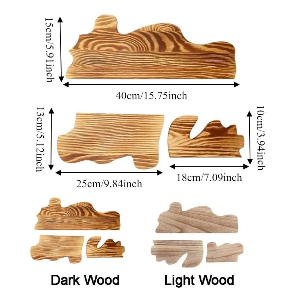 Wooden Cloud Shaped Wall Display Shelves Wall Mounted Decorative Multi-Layer Floating Shelf Rustic Picture Display Rack Kitchen
