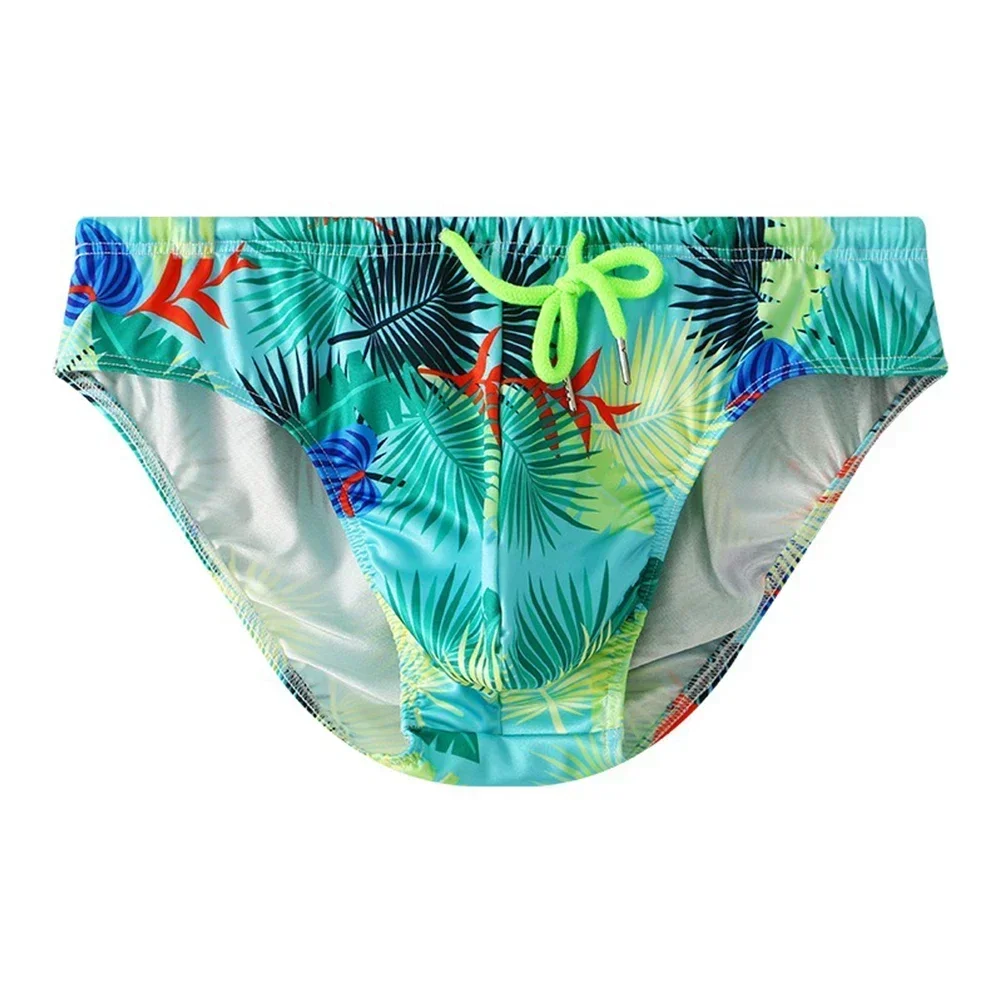 Sexy Men's Swimming Shorts Bikinis Briefs Summer Swimsuit Beachwear Surfing Trunks Printed Male Bathing Suit