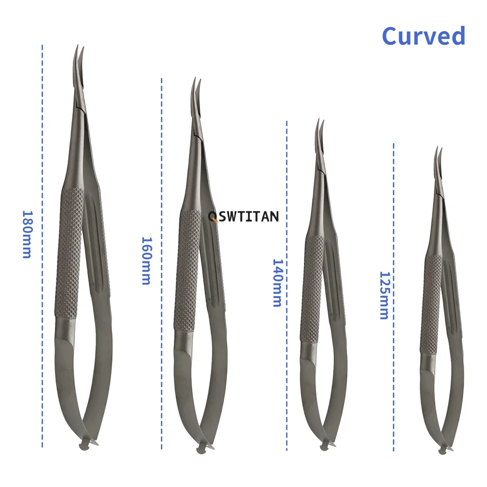Eyelid Tools Castroviejo Needle Forceps Straight/Curved 12.5cm-18cm for Dental Forceps Orthodontic Implant Tool