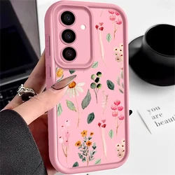 Colored Plants Case For Samsung Galaxy S25 Edge S24 FE S22 S23 Ultra Plus A17 A56 A16 A26 A53 A54 A36 A15 A55 5G TPU Phone Cover