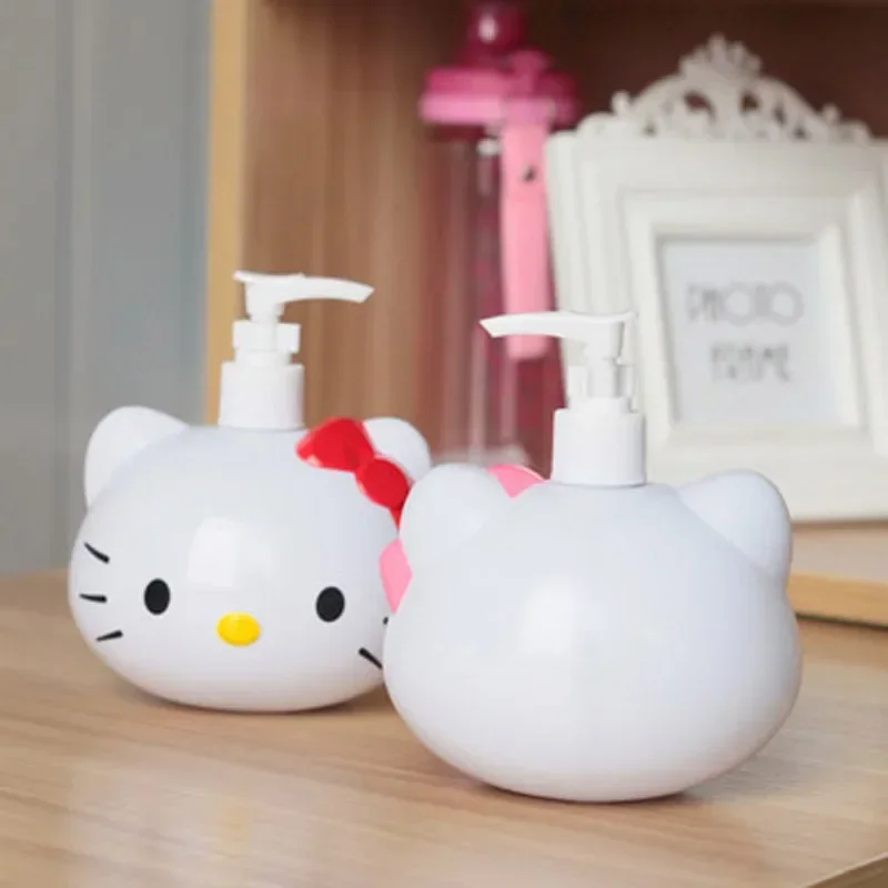 Hello Kitty Press Bottle Cartoon Portable Travel Split Bottling Bottle Household Shower Gel Shampoo Cosmetic Lotion Press Bottle