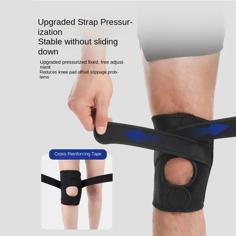

Fast Recovery Knee Brace Protector Band Elastic Patella Belt Adjustable Shock-absorbing Sports Knee Protector Kneecap
