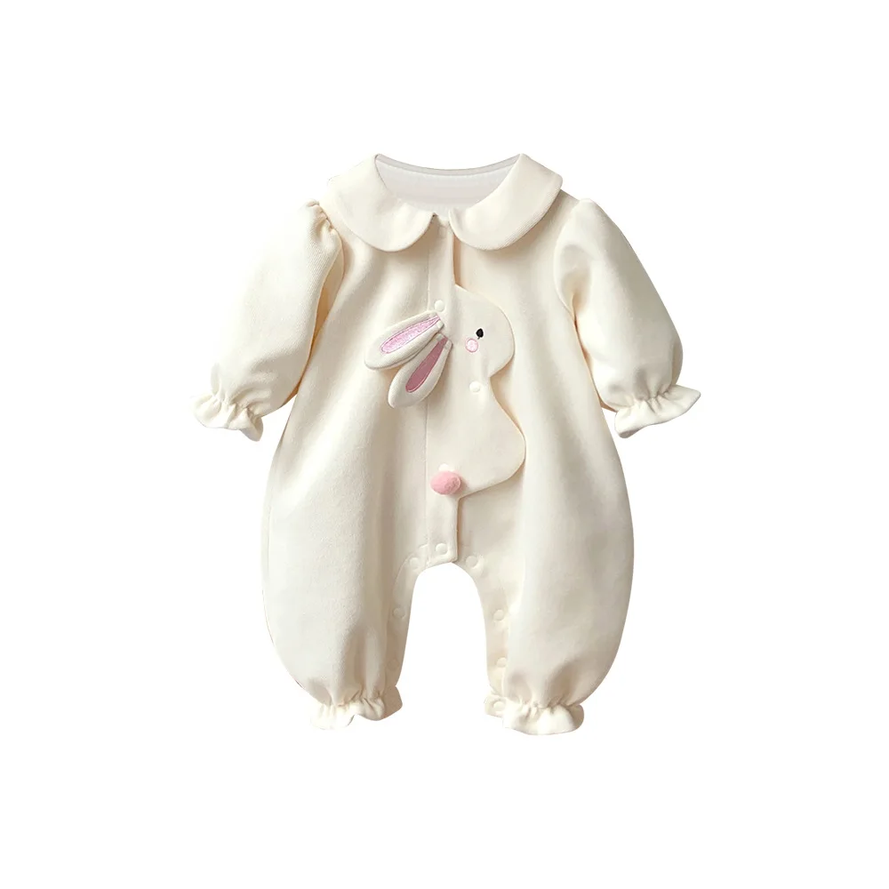 Baby Girls Clothes 3-24M Bodysuit & One-piece Long Sleeve Hoodies Rompers Cartoon Character Baby Jumpsuit Rabbit