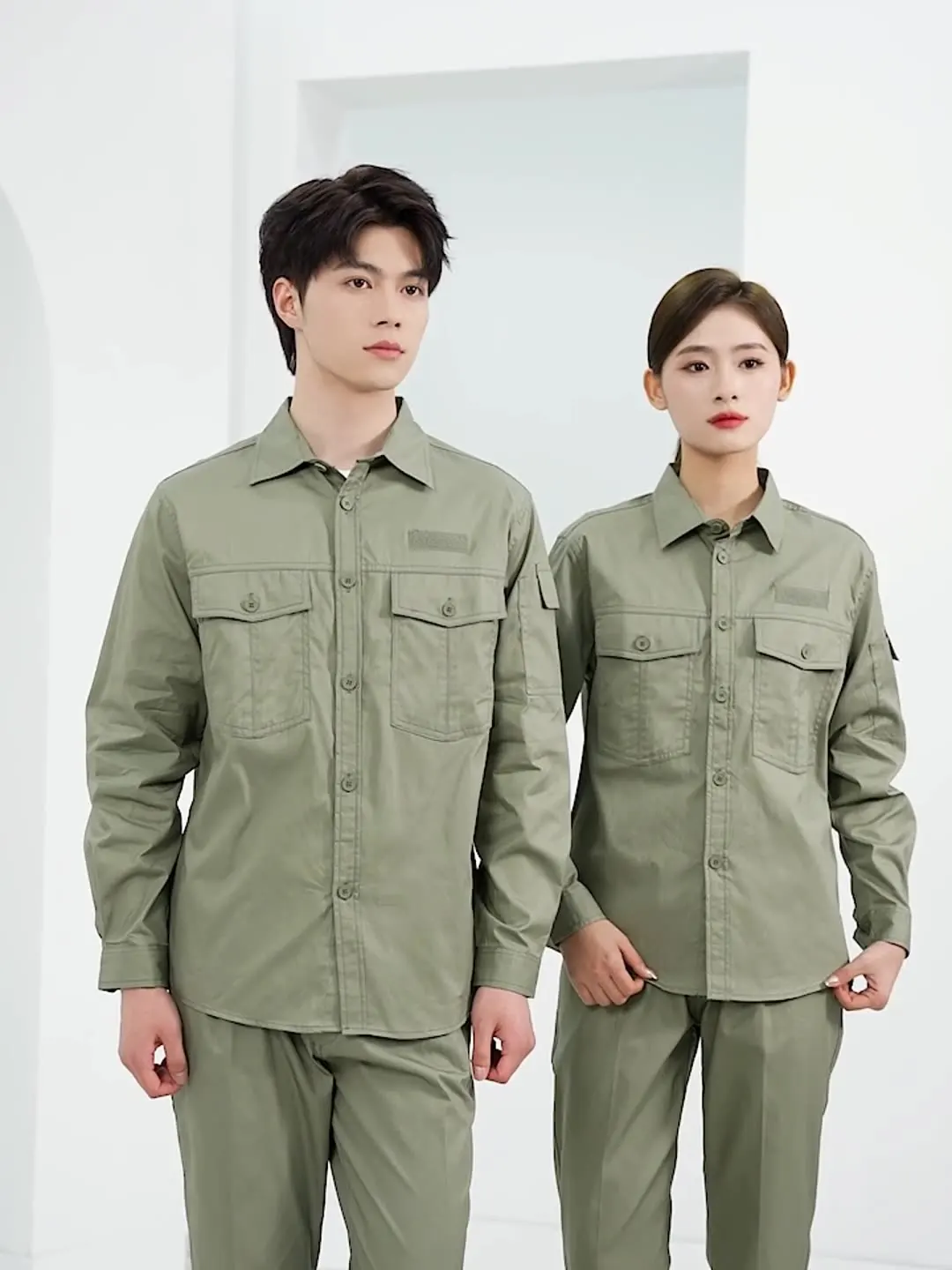 Pure cotton summer long sleeve thin workwear set Mechanics electrician welding suits work clothes  labor protection clothing 5XL