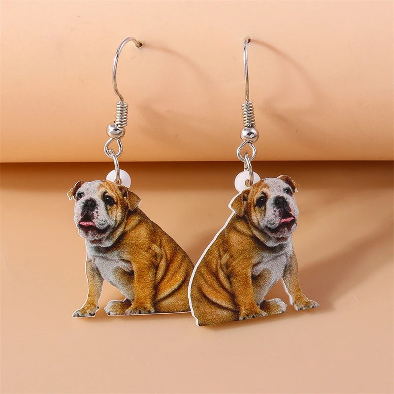 

Cartoon Resin Animal Dog Drop Earrings for Women Girls Party Holiday Jewelry Gifts