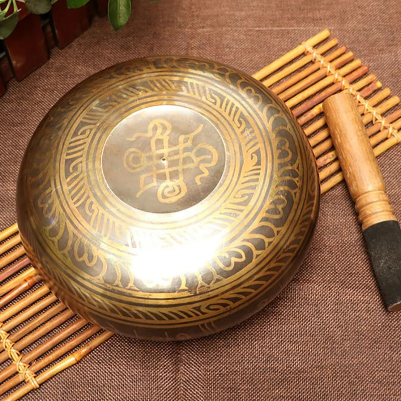 Nepal Singing Bowl 20cm Large Tibetan Singing Bowl Meditation Handmade Brass Buddha Singing Bowls Yoga Meditation Sound Healing