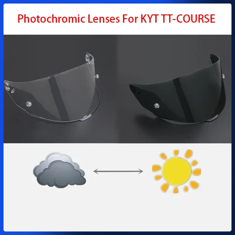 Lentes fotocromáticas Lente protectora para casco para KYT TT-COURSE