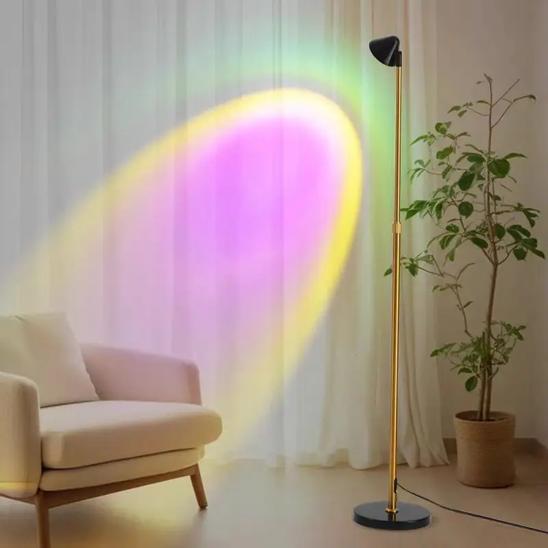 

Floor lamp living room light luxury sofa edge Little Red Riding Hood reading lamp sunset atmosphere bedroom