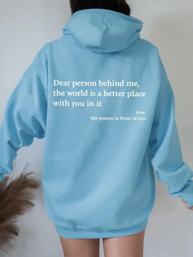 Autumn Winter Fashion Letter Printed Women's Hoodie Sweatshirt Hoody Female Street Casual Sportswear Hip Hop Hoodie Y2k Clothing