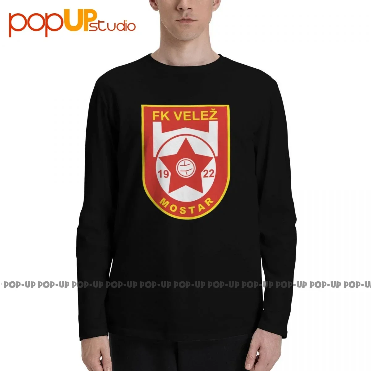 Fk Velez Mostar Club de fútbol camisetas de manga larga camiseta rara empalme diario ropa de calle