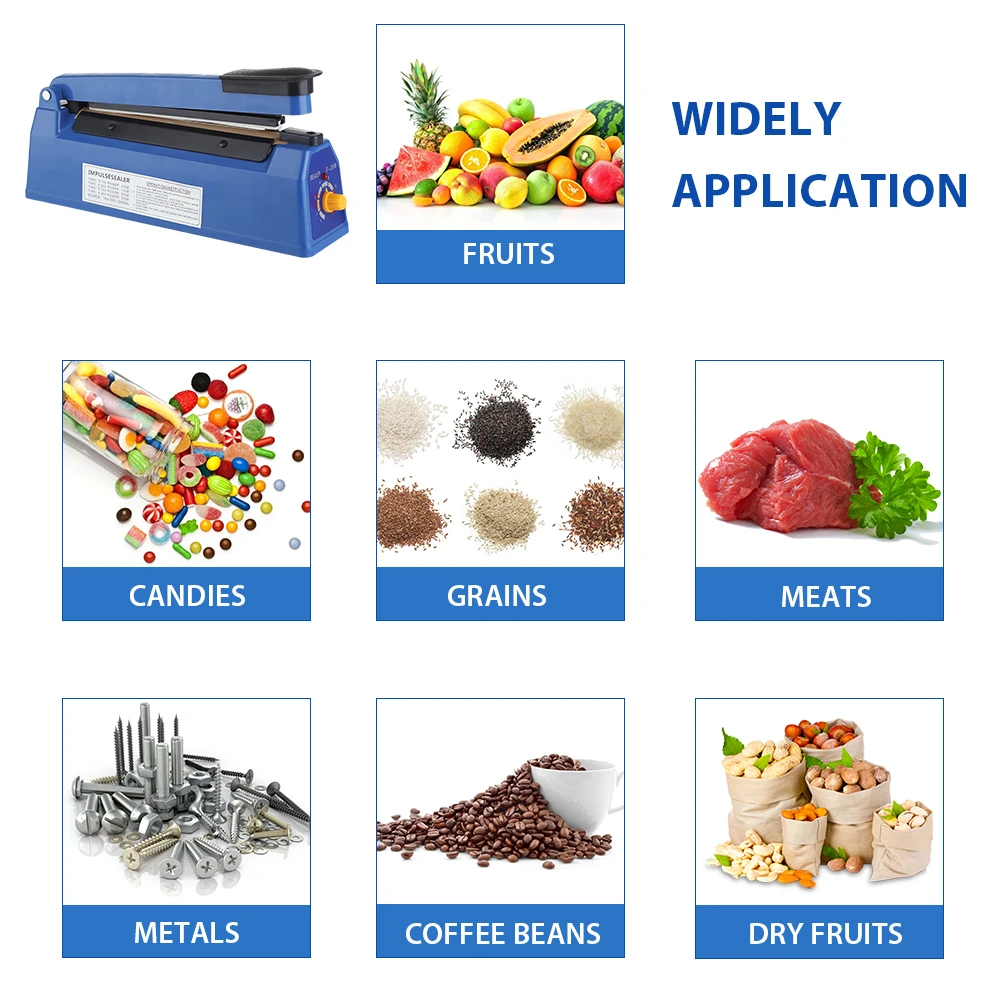 Electric Heat Sealing Machine Fast Heat Sealer Hand Press Vacuum Food Plastic Bag Bobo Ballons Impulse Sealer Packaging Machine