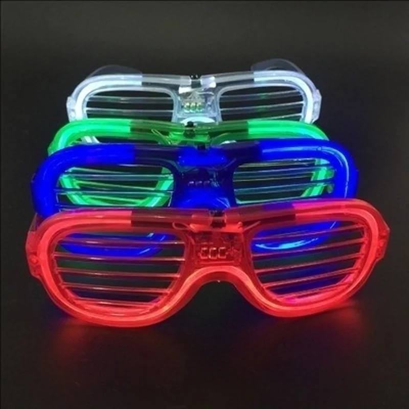 Flashing Party LED Light Glasses for Party Birthday Party Funny Tricky Fluorescent Luminous Rave Costume Party DJ Bright