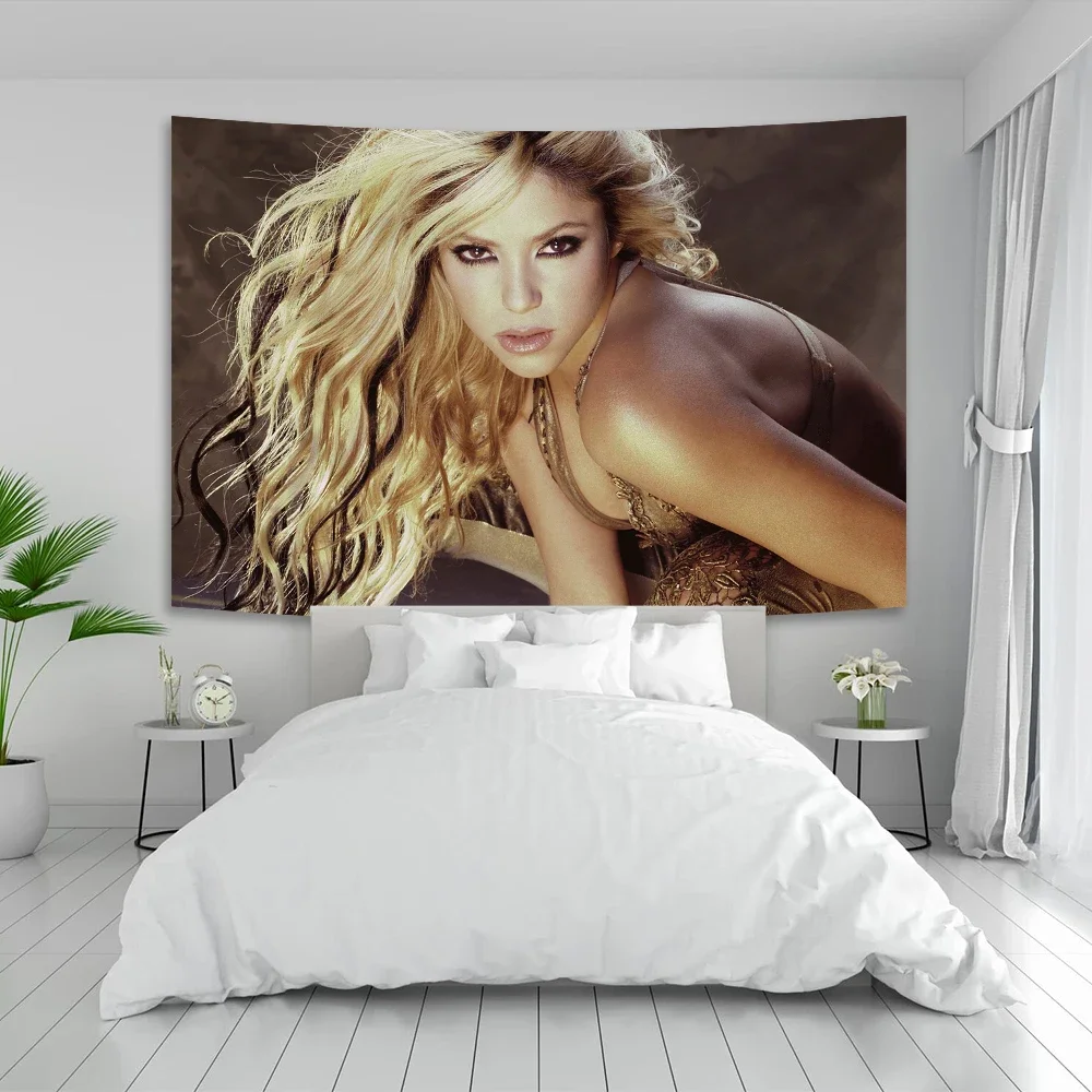 

Pop Singer Shakira Flag Or Tapestry Bohemia Living Blanket Decor Bedspread Bedroom Art Home Beautiful Decoration Room Wall